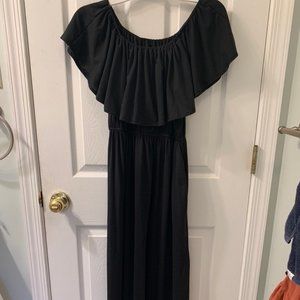 Black off the shoulder maxi dress